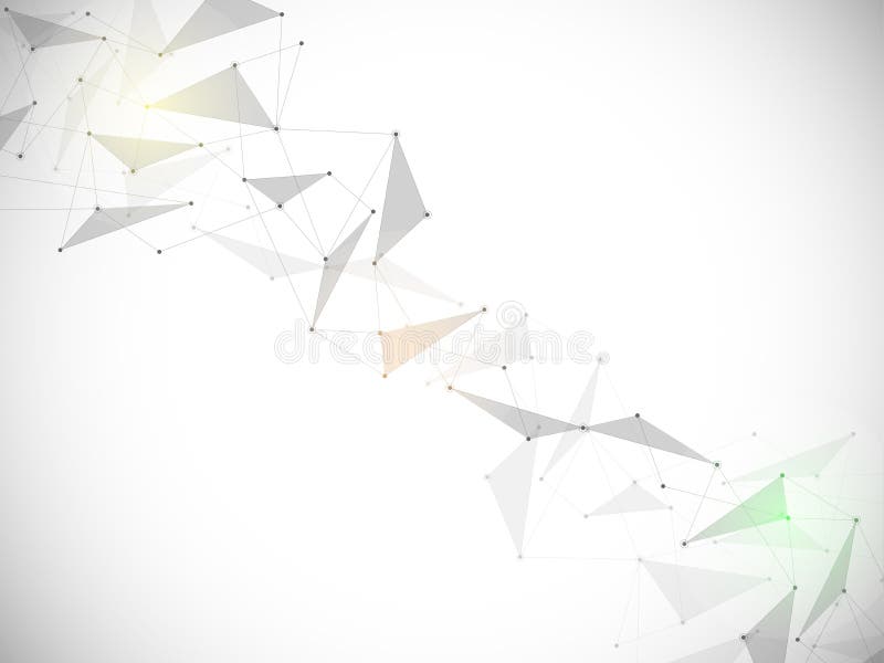 Abstract connecting dots and lines. Connection science and technology background. Vector illustration. stock illustration