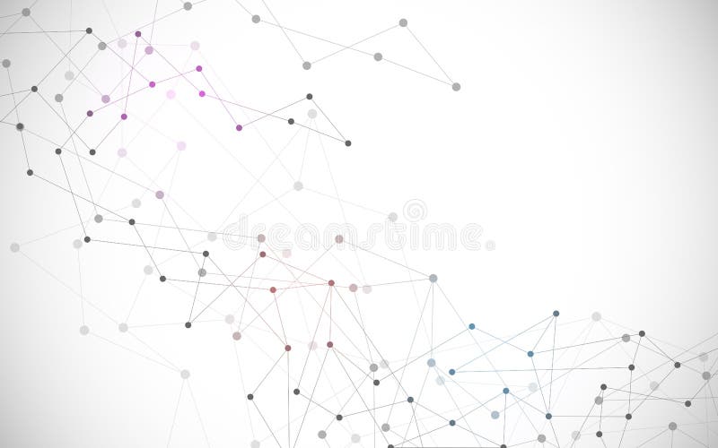 Abstract connecting dots and lines. Connection science and technology background. Vector illustration. stock illustration