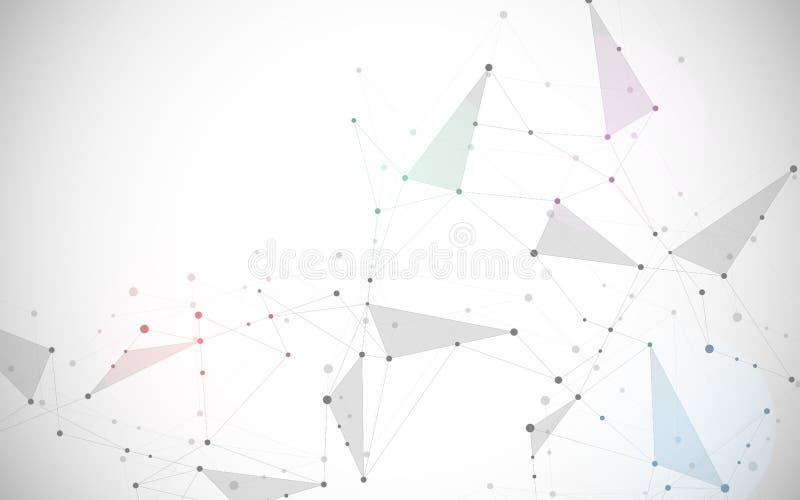 Abstract connecting dots and lines. Connection science and technology background. Vector illustration. royalty free illustration