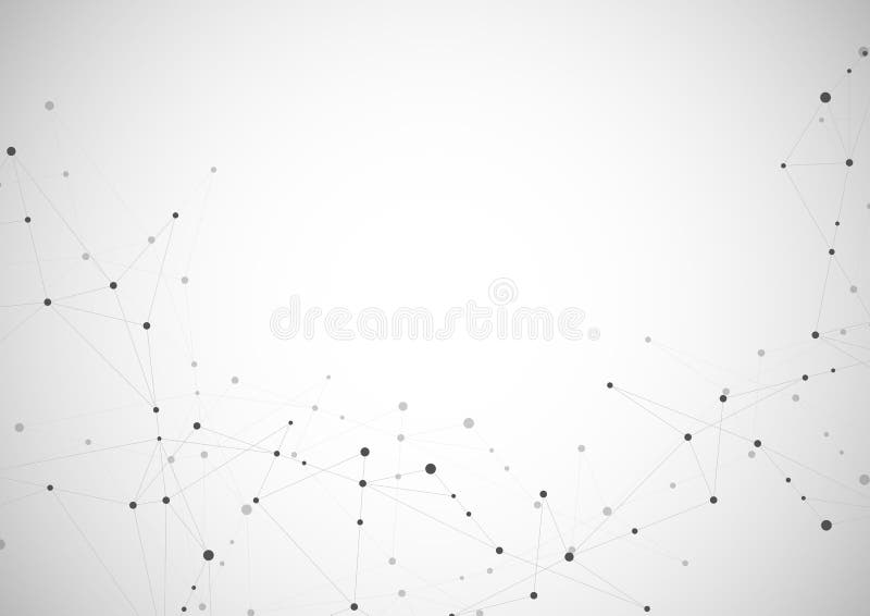 Abstract connecting dots and lines. Connection science and technology background. Vector illustration. stock illustration