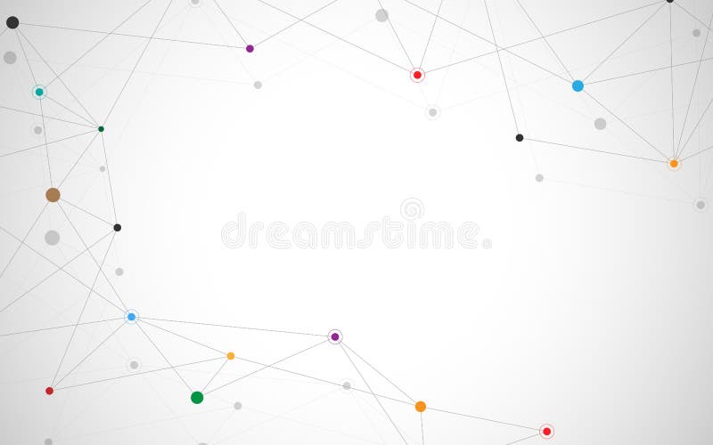 Abstract connecting dots and lines. Connection science and technology background. Vector illustration.