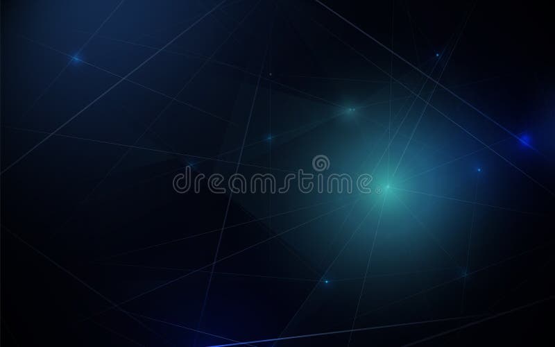 Abstract connecting dots and lines. Connection science and technology. Abstract blue background. Vector illustration vector illustration