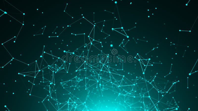 Abstract connection dots. Technology background. Network concept 3d rendered royalty free illustration