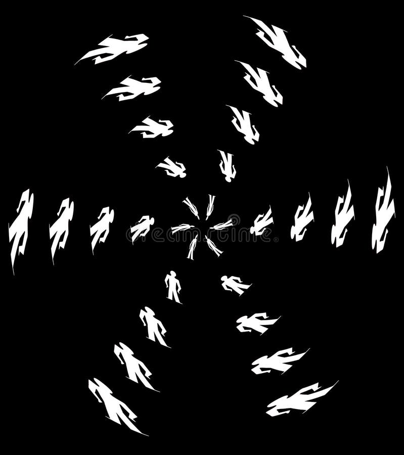 Abstract contemporary digital mayhem design stock illustration