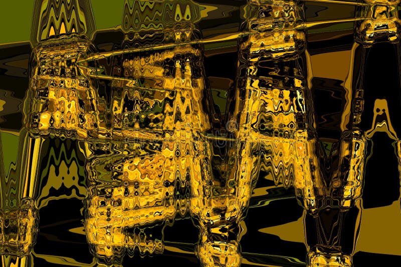 Abstract Contemporary Futuristic Digital Art Design royalty free illustration