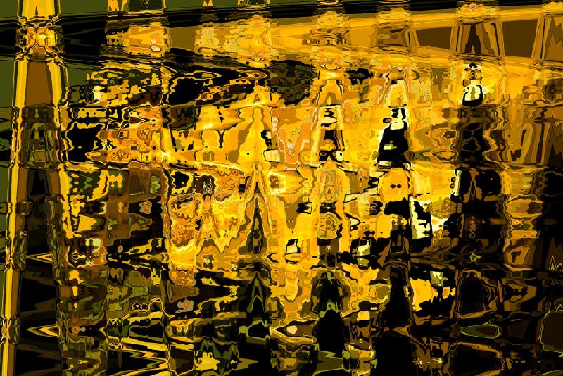 Abstract Contemporary Futuristic Digital Art Design stock illustration