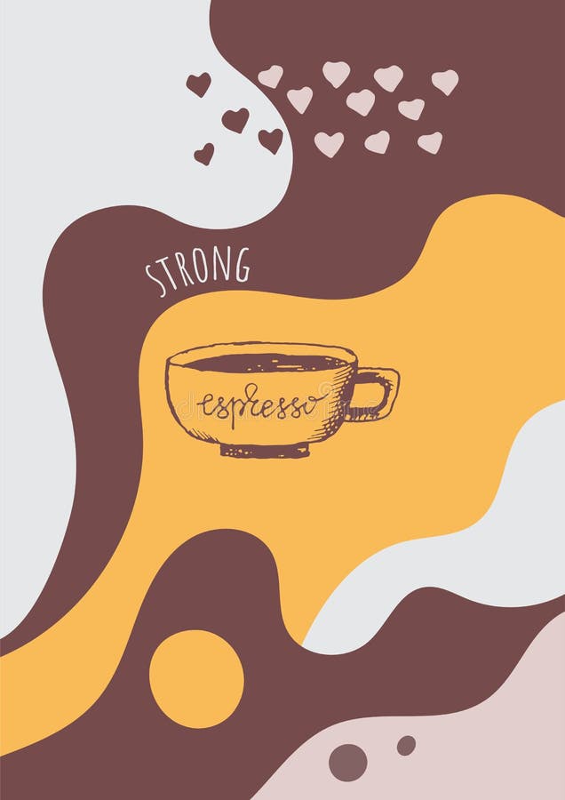 Abstract Creative Coffee Backgrounds with Copy Space for Text and