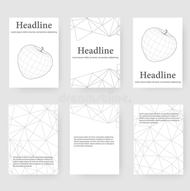 Abstract Creative concept vector background of the apple. Polygonal design style letterhead and brochure for business stock illustration