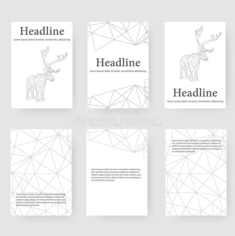 Abstract Creative concept vector background of the deer. Polygonal design style letterhead and brochure for business vector illustration