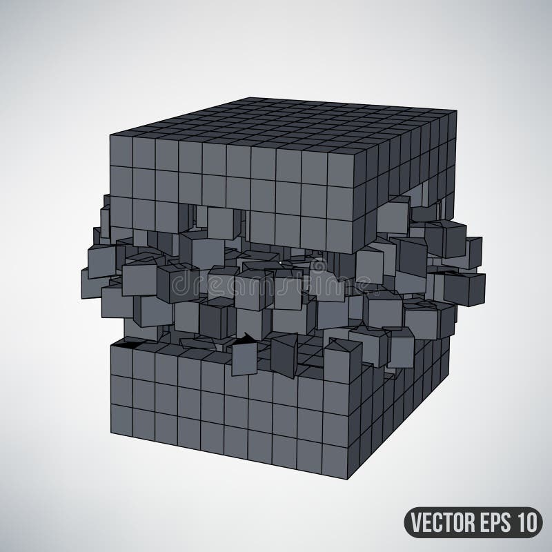 Abstract Creative concept vector background of geometric shapes - cube. Design style letterhead and brochure for stock illustration