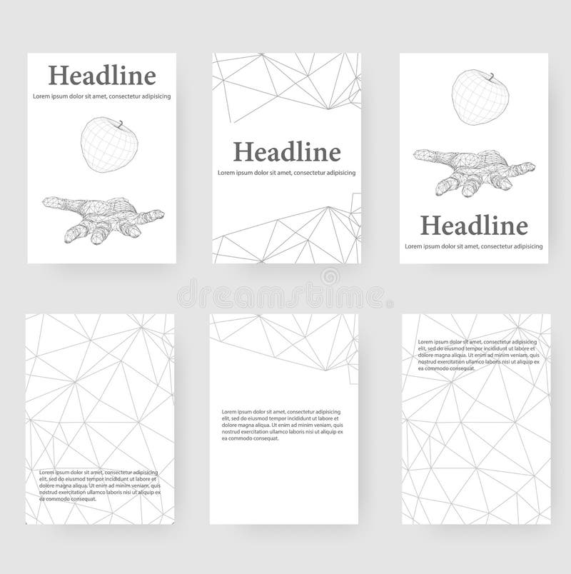 Abstract Creative concept vector background of the human hand. Polygonal design style letterhead vector illustration