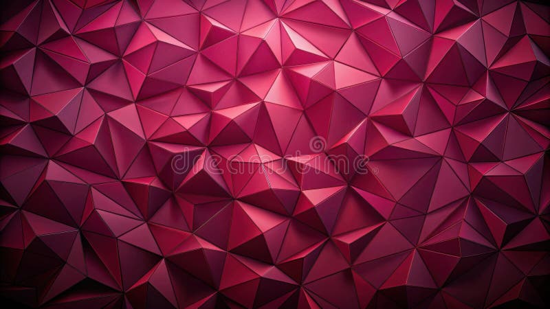 Abstract crimson triangular geometric pattern a seamless, textured background for design projects. Generative AI royalty free illustration