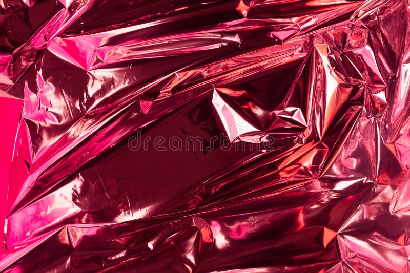 Red Aluminum Foil Is Crumpled Stock Photo, Picture and Royalty Free Image.  Image 50756446.