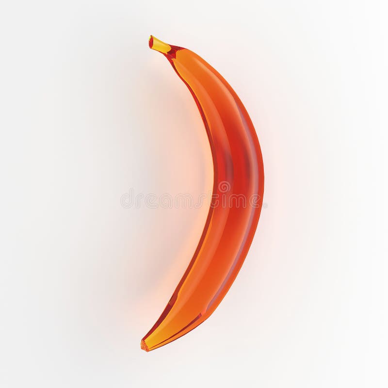 Abstract Crystal Red Banana Rendering Stock Illustration Illustration