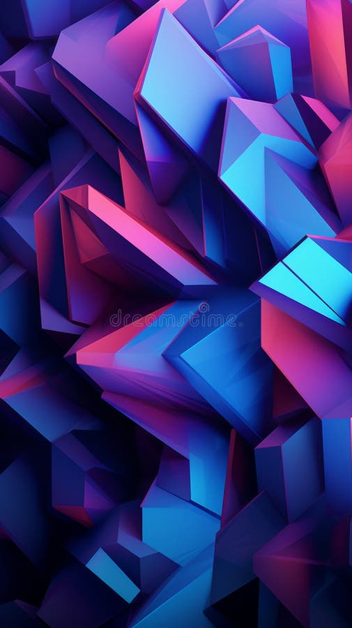 Abstract Cubes in Blue and Pink stock photography
