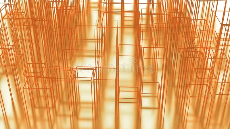 Abstract cubes and long stripes. Design. Architecture sketch or layout. stock image