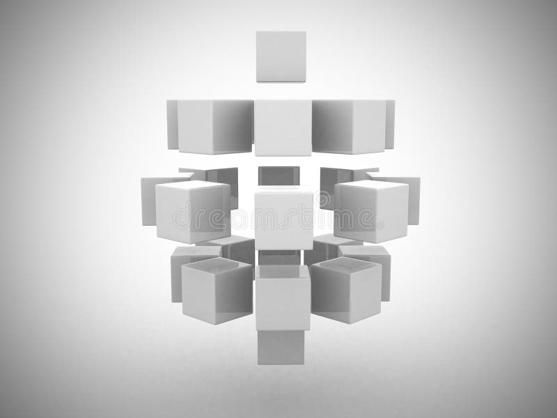 Abstract cubes in a row. royalty free stock images