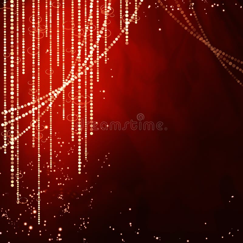 Abstract curtains of holiday garland