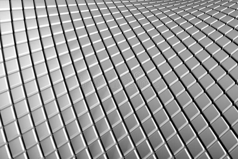 Abstract curve tiles aluminum background vector illustration