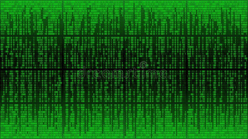 Abstract Cyberspace With Digital Lines Binary Code Matrix Background