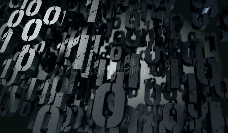 Abstract 3d Background,Binary Language and Virtual Matrix Concept Stock ...