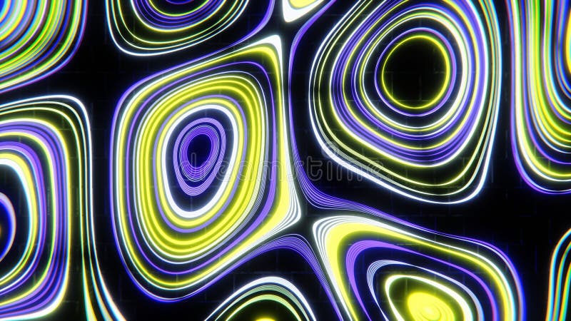 Abstract 80s Retro Disco Neon Background. Y2K Aesthetic Wallpaper with  Glowing Green Waves and Purple Chains Stock Image - Image of groove, chain:  282519967