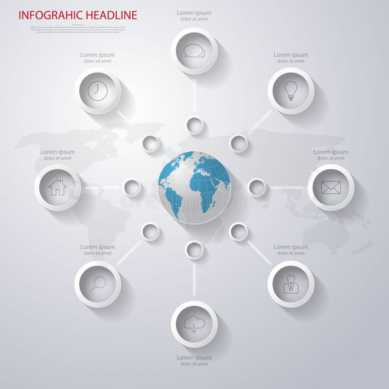 Abstract 3D digital illustration Infographic with world map.Can royalty free illustration Abstract 3D digital illustration Infographic with world map.Can royalty free illustration