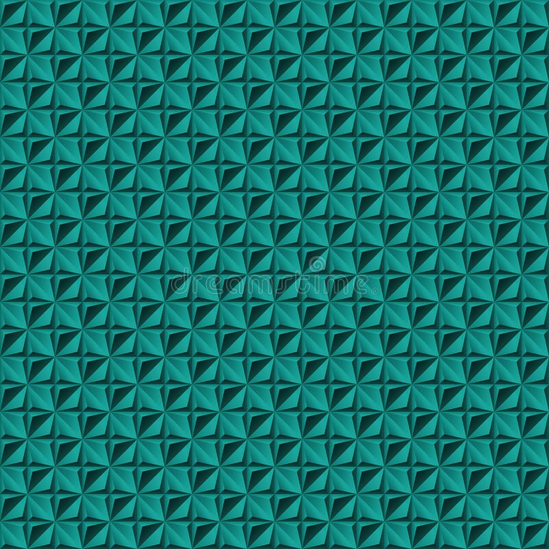 Abstract 3d geometric background with four pointed star stock illustration