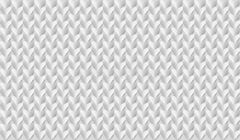 EPS10. Abstract 3d geometric background. White seamless texture with shadow. Simple clean white background texture. 3D Vector interior wall panel pattern.
