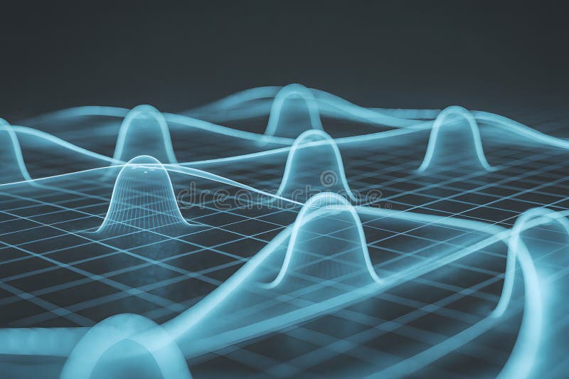 Abstract 3d graphical representation of data trends stock illustration