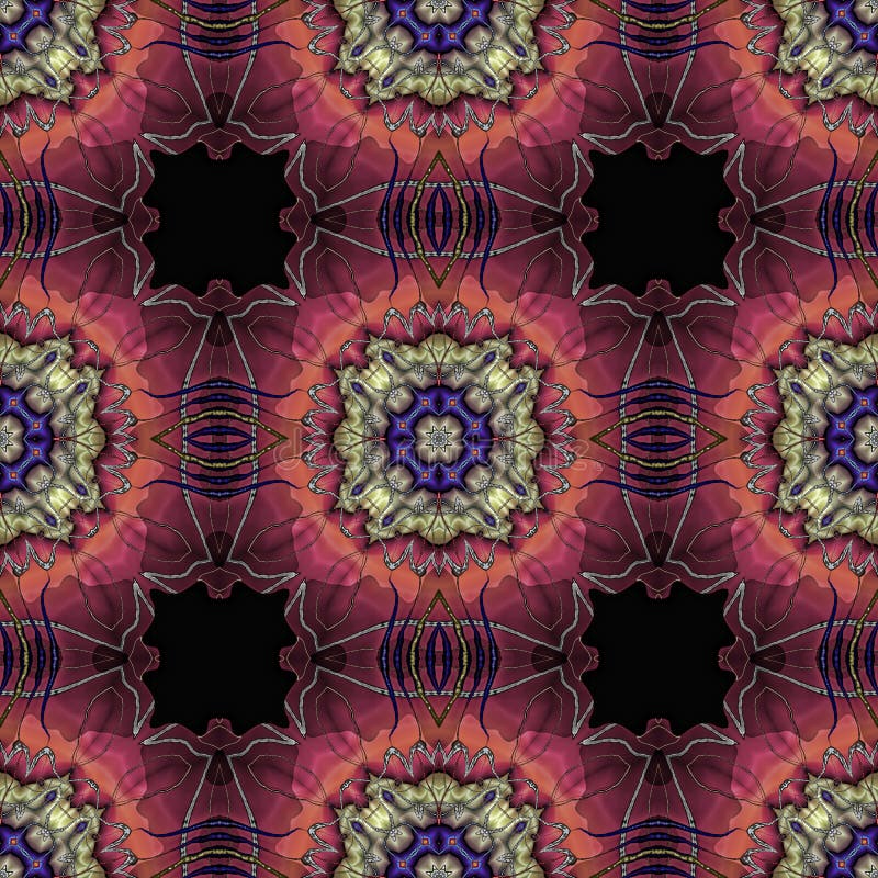 3d kaleidoscopic fractal graphic royalty free illustration
