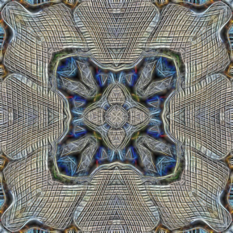 3d kaleidoscopic fractal manipulation graphic vector illustration