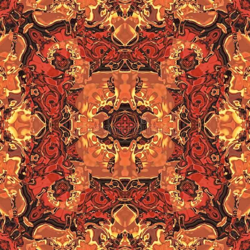 3d kaleidoscopic fractal pattern stock illustration