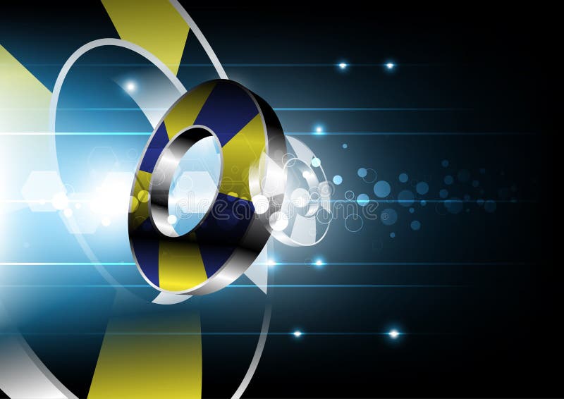 Abstract 3d object and technology background