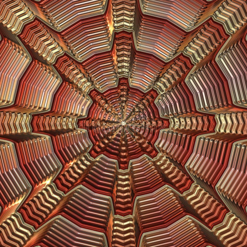 3d octagonal metallic surface color gradient pattern royalty free illustration