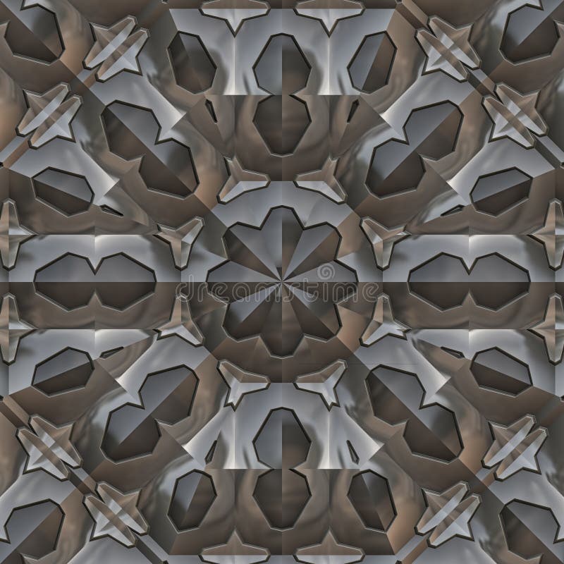 3d octagonal metallic surface geometric pattern vector illustration