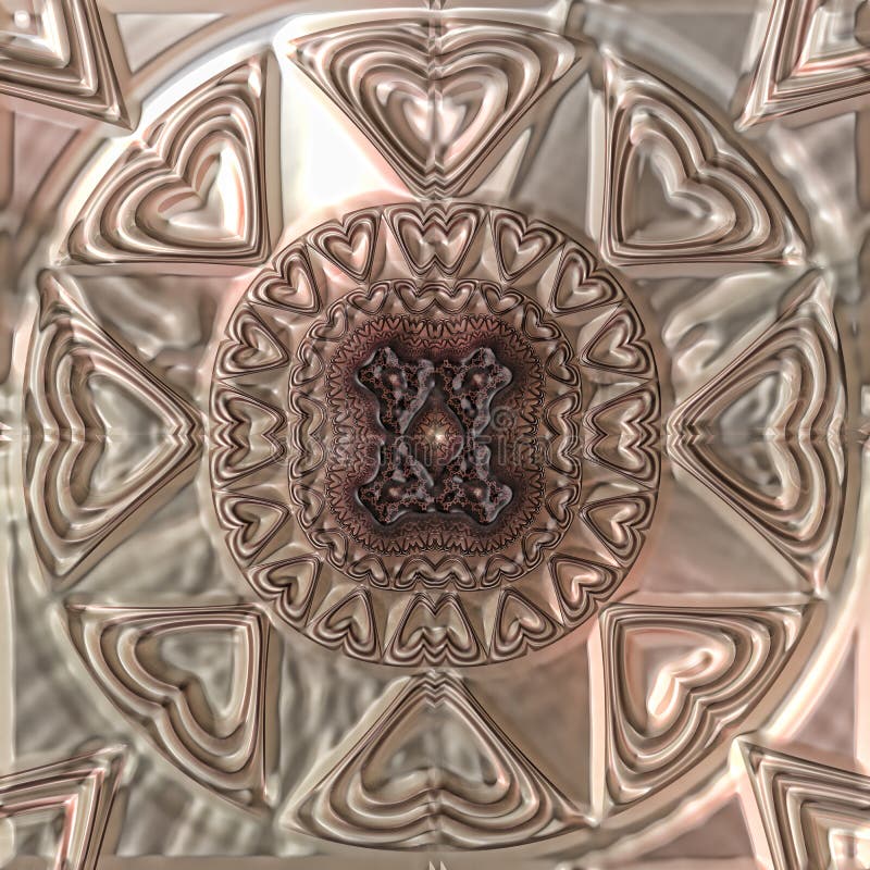 3d octagonal metallic surface pattern royalty free illustration