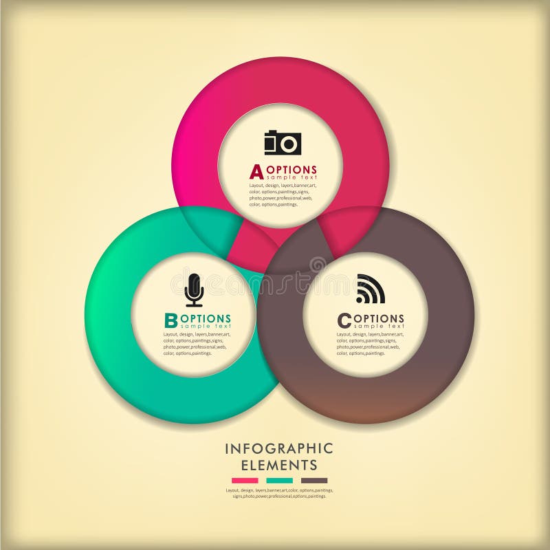 Abstract 3d paper infographics