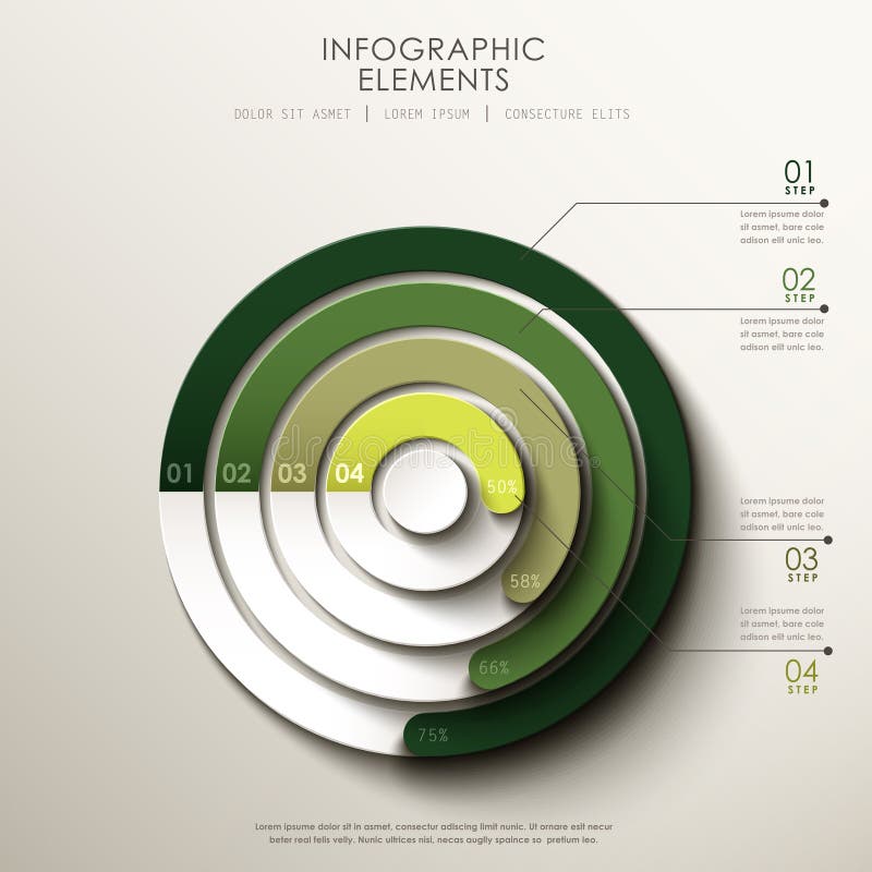 Abstract 3d pie chart infographics