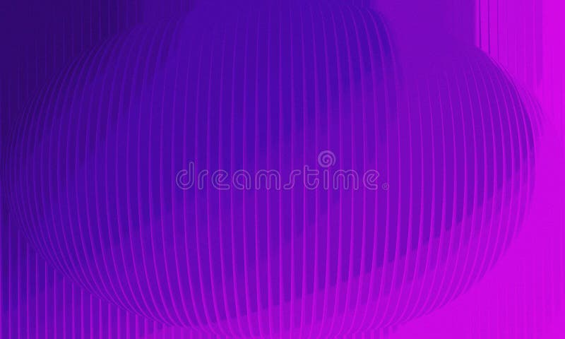 Abstract 3D Purple Ellipsoid with Vertical Ribbed Texture and Pink Diagonal Light Effects vector illustration