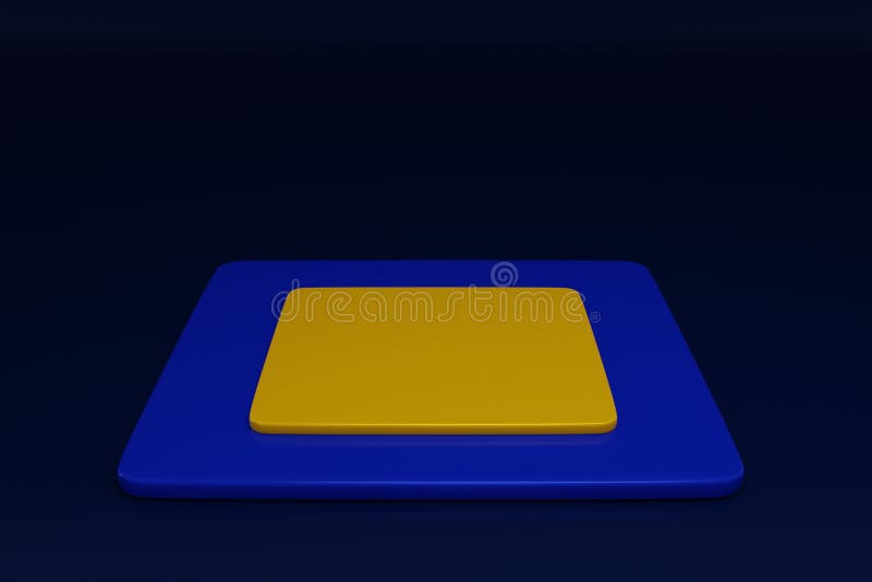 Abstract 3D Render of Empty Podium Stage Platform . Minimal Scene with