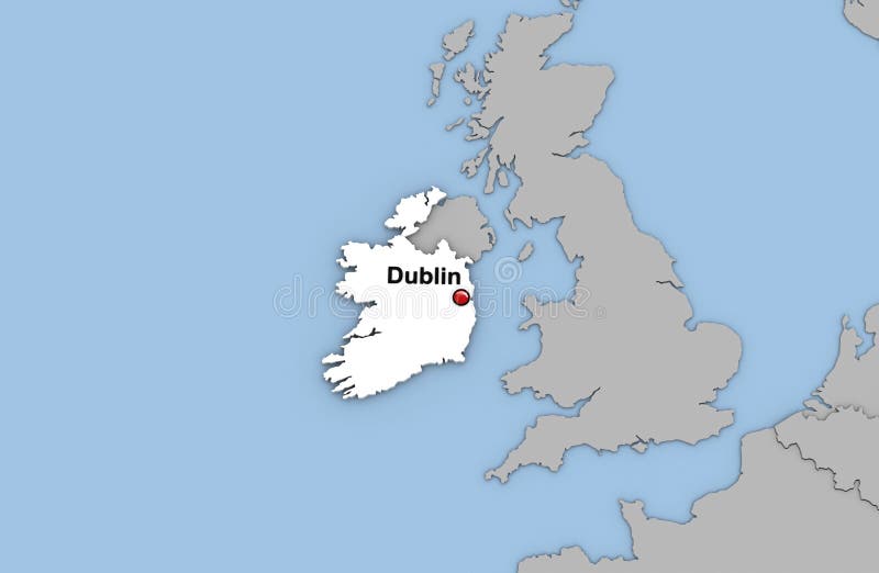 dublin on a world map