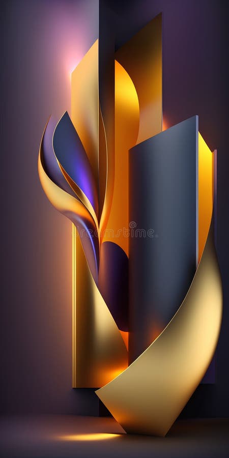 Abstract 3d rendering. Futuristic background. Elegant composition. royalty free illustration