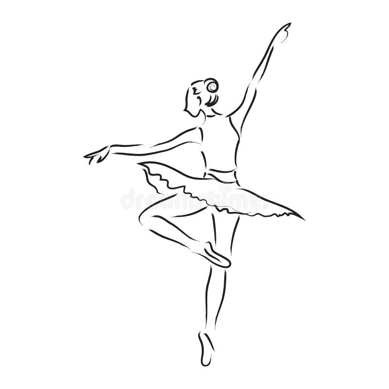 Abstract Dancer Line Art Illustration Beautiful Movement