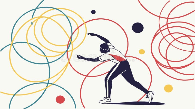 Abstract dancer silhouette, movement art, dynamic figure design. vector design Generative AI vector illustration