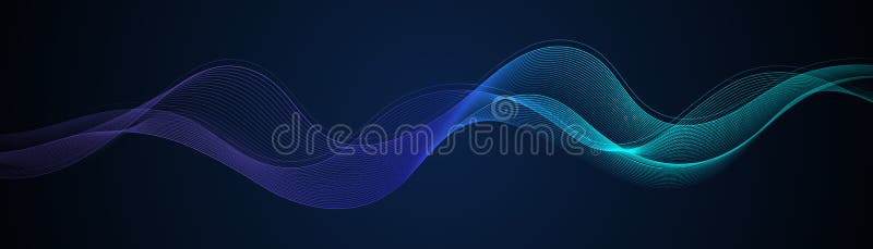 Abstract Dark Background with Flowing Wave Lines. Glowing Wavy Lines. Shiny  Colorful Moving Lines Design Element Stock Vector - Illustration of  dynamic, blue: 249547024