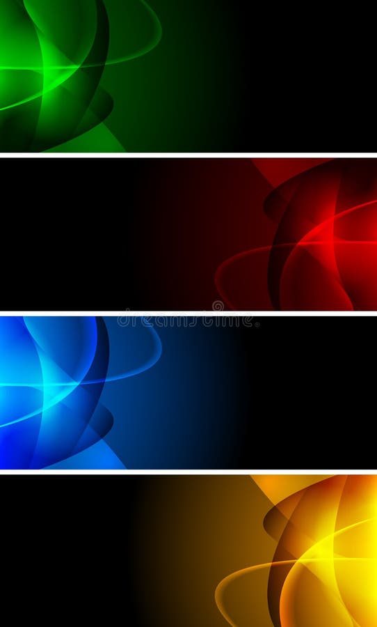 Abstract dark banners