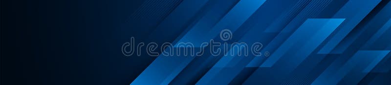 Abstract dark blue banner design background with diagonal geometric overlay layer. Modern square shape graphic elements.