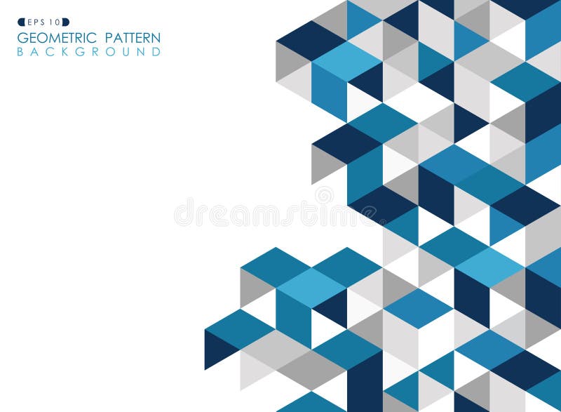 Abstract dark blue geometric background with polygonal triangles royalty free illustration
