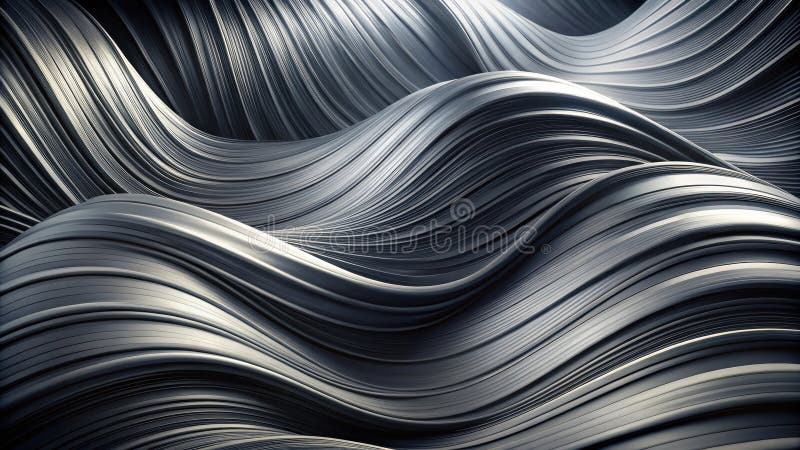Abstract dark gray swirling wave pattern background design. Generative AI vector illustration